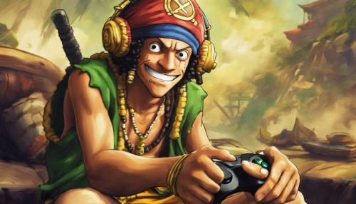 Usopp from one piece playing Xbox