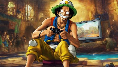 Usopp from one piece playing Xbox