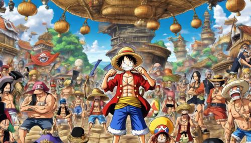 Egghead arc one piece backgound for xbox with the entire strawhat crew