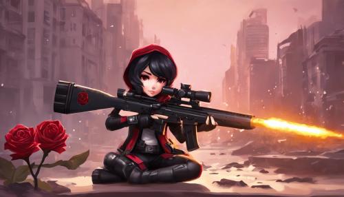 Chibi RWBY Rose Holding 50cal.Sniper