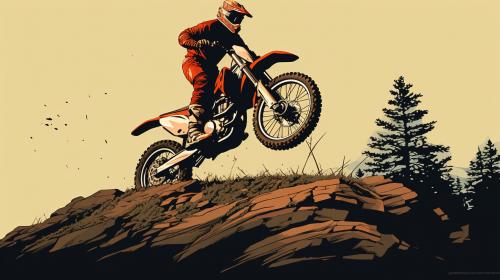 Dirtbike on hill