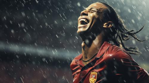 Ronaldinho in the rain