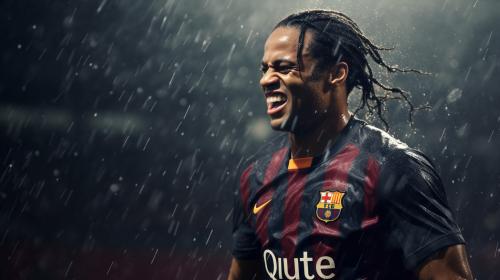 Ronaldinho in the rain