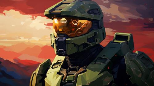 Master chief as anime