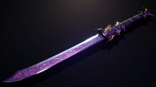 Cursed purple katana
