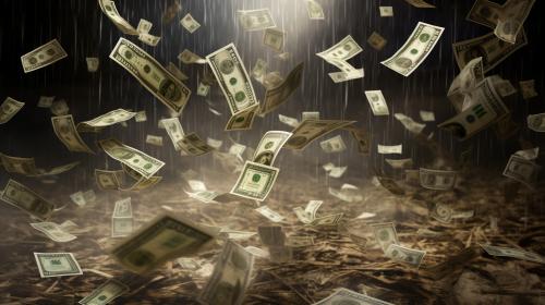 raining money