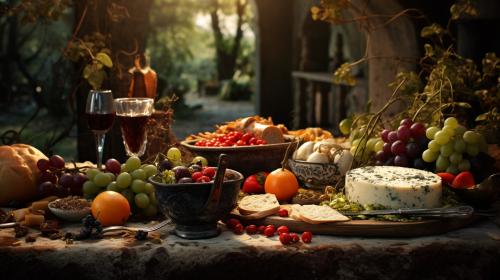 Delicious food on a wonderful table