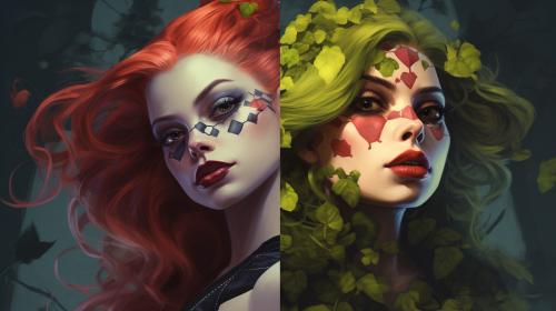 Harley quinn and poison ivy
