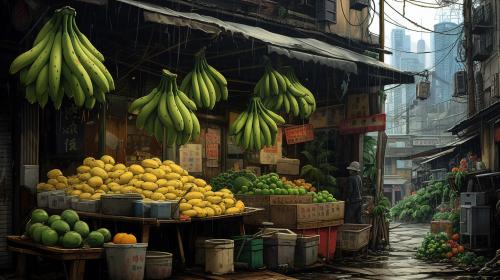 Platano en barrio japones 