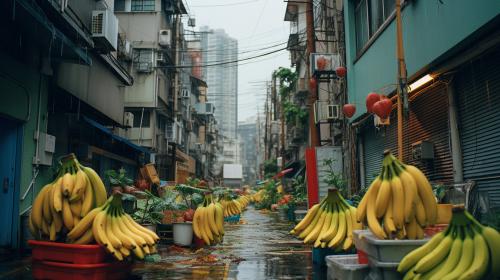 Platano en barrio japones 