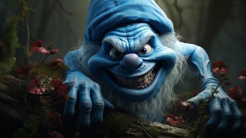 Gigantic evil smurf