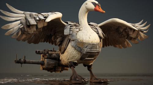 Tough strong army goose very detailed



