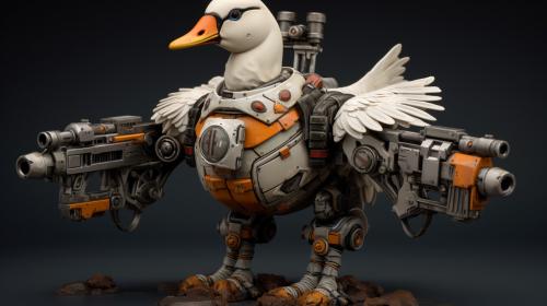 Tough strong army goose very detailed



