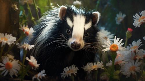 Flower the skunk

