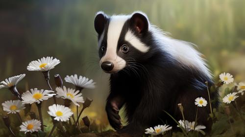 Flower the skunk

