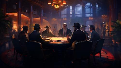 Mafia meeting and poker tournament
