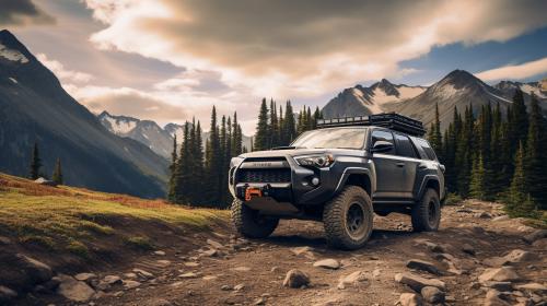 Overland TRD PRO 4Runner in the mountains exploring 