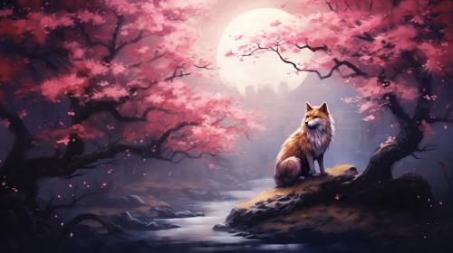 Sakura in the moonlight, strong foxman