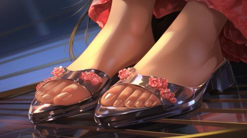 Anime girl feet
