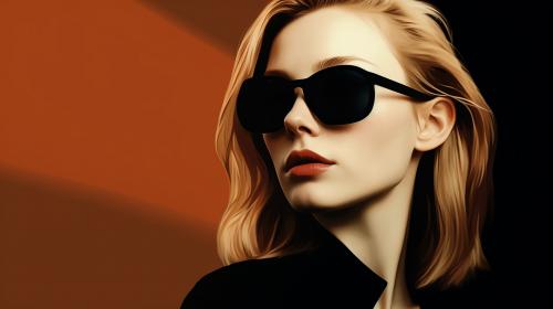 cute cate with black sunglass