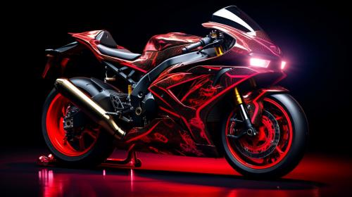 red yamaha R6 with red underglow
