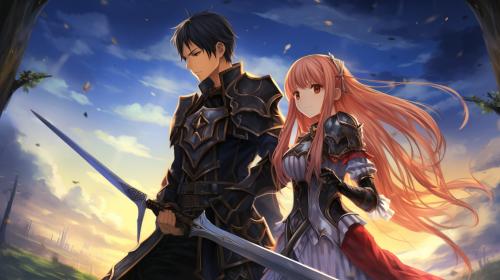 sword art online aincrad fantasy, beautiful