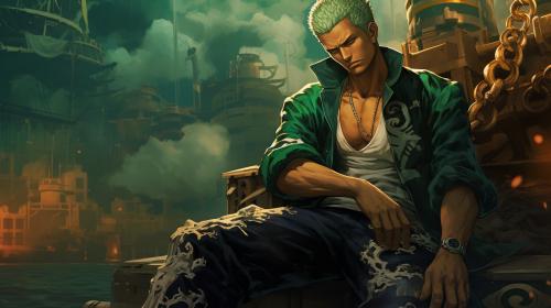 roronoa zoro one piece yakuza modern japan