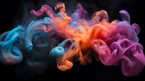 abyss
octopus
squid
multicolored
smoke