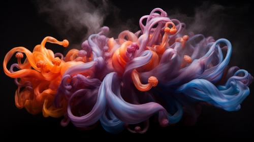 abyss
octopus
squid
multicolored
smoke