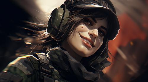 Ea bosak from rainbow six siege which ela smile
