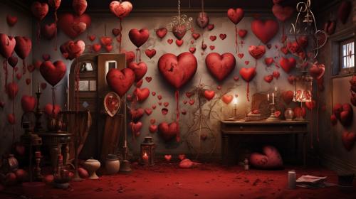 I want a wall paper for the valentins day with many heart
