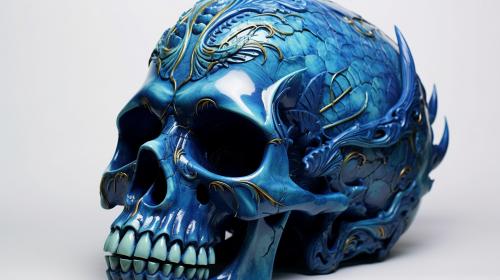 Blue skull
