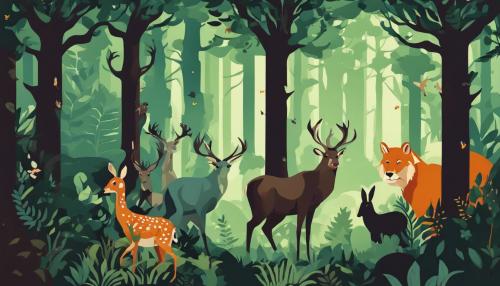 Forest with animals