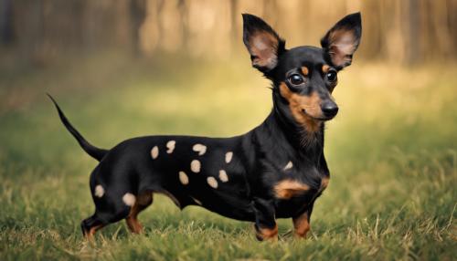 3 year old dachshund with black fur and tan spots with a deer headed chihuahua light brown anime style