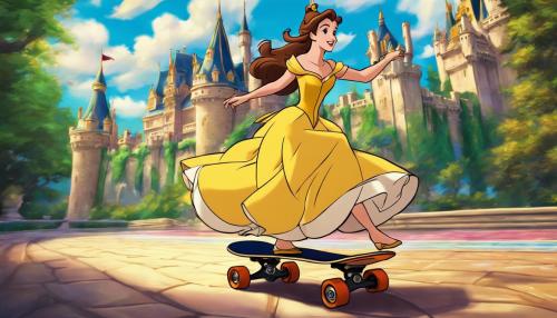 Princess belle from disney movie 