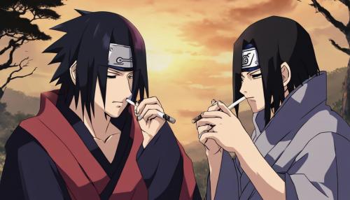 sasuke and itachi smoking a joint