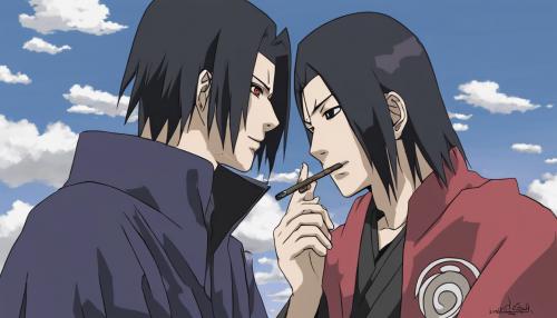 sasuke and itachi smoking a joint