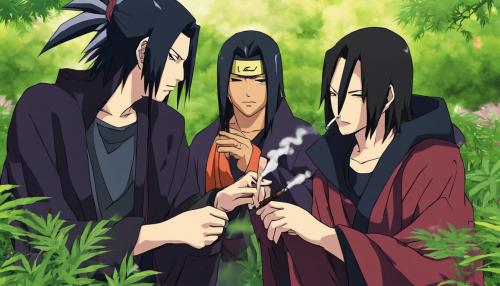 sasuke and itachi smoking a joint