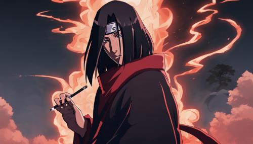 itachi uchiha smoking a joint 4k