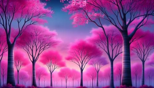 Pink trees wallpaper