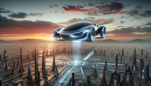 Concept futuristic flying car image wallpaper