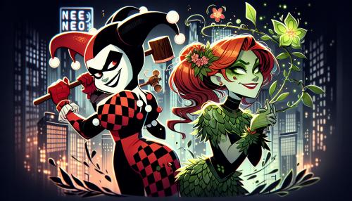 Harley quinn and poison iv cartoon