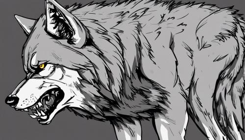 Angry wolf