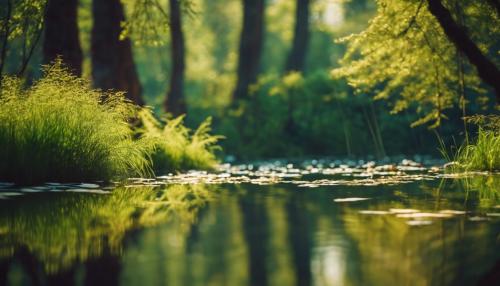 Amazing pond in the forest