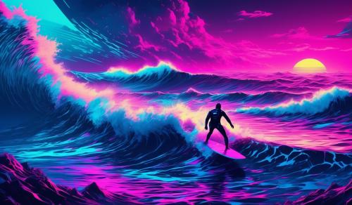 Surfing on big waves