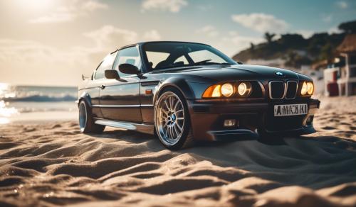 Bmw on the beach