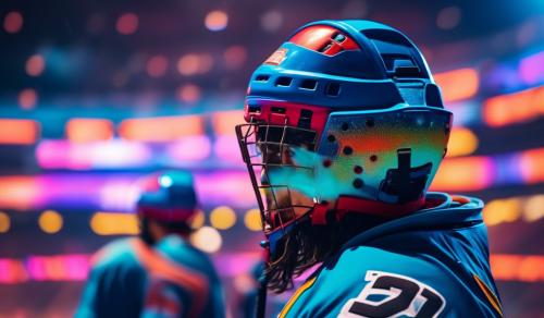 Hockey futuristic colorful trippy 