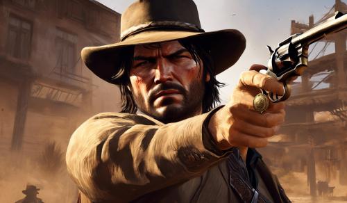 john marston with a revolver, sickest wallpaper