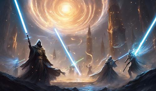 Elden ring boss battle with lightsabers