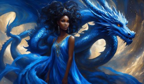 blue dragon black woman virgo saphire